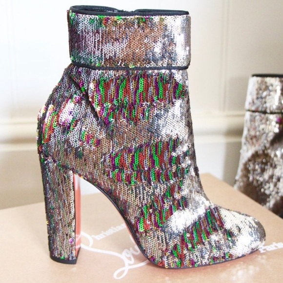 christian louboutin sequin boots